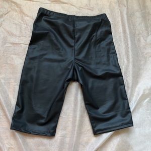 size medium biker shorts with small imperfection